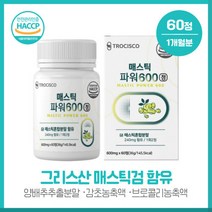 영양이 많은 매스틱600 60정 그리스산 매스틱검 매스틱추출물 감초 양배추 브로콜리 치커리 함유외 22종혼합유산균 알로에베라겔동결건조분말도 함유 하루 1번 2정씩 섭취, 영양이 많은 매스틱600 60정 그리스산 매스틱검 매스, 본문참고