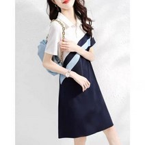 트위드 겨울 니트 원피스 새로운 패션 턴 다운 칼라 대조 색상 무릎 길이 드레스 달콤한 활 패치 워크 느슨한 허리 풀오버 여성 의류