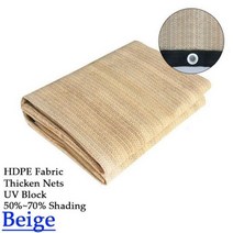 어닝 아름다운 정원 햇빛 가리개 그물 다육이 식물 창고 자외선 차단 음영 항해 퍼걸러 단열 HDPE 천막, 01 Beige Color_01 0.6m x 1m