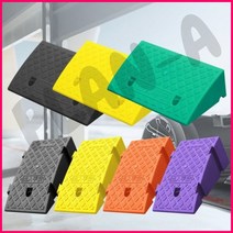 차량 진입판 자동차 고무 오름판 주차장 경사로 계단, 49x22x6cm 옐로우