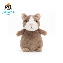 젤리캣 새로운 해피 육두구 햄스터 동물 소년과 소녀 달래기 인형 jellycat 잴리캣, 갈색, 15cm