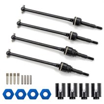 Traxxas 1/10 슬래시 4x4 rustler 2WD 용 전면/후면 CVD 드라이브 샤프트 메탈 블랙 솔리드 RC 자, 01 Front Drive Shaft