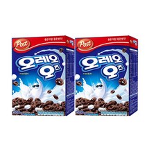 또바요 포스트 시리얼 직장인 아침식사 대용 어린이 간식 곡물 초코 그래놀라 오레오 후레이크, 오레오 오즈, 2개