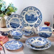 이에스 존슨 브라더스 올드 브리튼 블루 캐슬 그릇 디저트 파스타 접시 티포트 세트