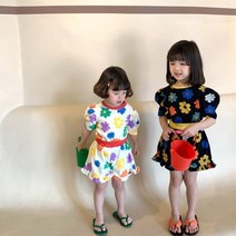 포포리 플라워볼륨 상하세트 아동복 아동상하복 아동의류 여아옷 여아의류 여자아동복 여아상하세트 여자아이옷 아동여름옷 키즈의류 키즈상하복