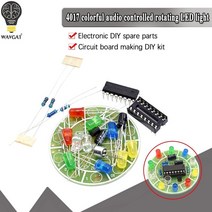 블루투스 스피커 diy kit 블루투스스피커만들기cd4017 다채로운 음성 제어 회전 led 조명 키트 전자 제조 diy 키트 예비 부품 학생 실험실