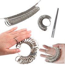 맨사템 반지 손가락 사이즈 굵기 재기 호수 치수 측정기 KS링게이지, 1.손가락측정타입