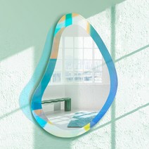 위미러 레인보우 거울 원형 오로라 홀로그램 디자인 아크릴 거울+개런티카드+클리너천+워런티커버, 1. 레인보우 원형 오로라 홀로그램 거울