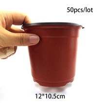 종자 스타터 식물 성장 냄비 원예 보육 컵 화분 선발 정원 꽃 화분 플라스틱 냄비 허브, 12cm 50개