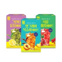 녹차원 [녹차원] 신상에이드 3종 (그린티유자+석류오미자+얼그레이복숭아) [시원한 맛있는맛] [녹차원] 신상에이드 3종 (그린티유자+석류오미자+얼그레이복숭아) [정성가득한 맛좋은], 6세트