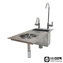 [건인텍] 워터스테이션 디퍼웰 피쳐린서 (매립형WS-200.400) 카페수전, 1개