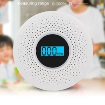 이산화탄소경보기 연기 및 일산화탄소 경보 조합 배터리 작동 디지털 디스플레이 여행 홈 침실 주방, 한개옵션0