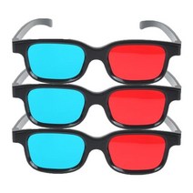 가상현실 vr 게임기 풀세트 5pcs 범용 3d 플라스틱 안경oculos레드 블루 시안 3d 유리 anaglyph 3d 영화 게임 dvd 비전시네마 블랙 프레임호환, 협력사, 3개