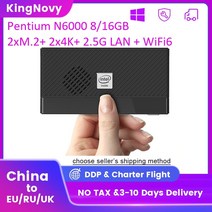 소형미니PC 미니 휴대용 산업용 한뼘 2.5G LAN 펜티엄 N6000 11 세대 인텔 PC 쿼드코어 DDR4 NVMe 윈도우즈 프로 컴퓨터 2x4K UHD WiFi6 BT5.2, [03] Ubuntu, [02] AU, [05] 16GB DDR4 No Storage