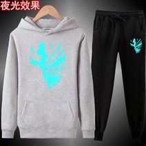 남자 스웨터 빅사이즈 야광 저승사자 블랙 사키 가즈 애니메이션 주변 맨투맨 후드 플라워 프린팅 의류 순면 1783063768