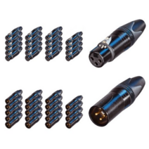 뉴트릭 XLR 캐논 케이블 제작용 커넥터 메탈 블랙 하우징 골드 NC3FXX-B 20p + NC3MXX-B 20p 세트, NC3FXX-B, NC3MXX-B, 1세트
