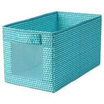 이케아 우프륌드 수납함 터쿼이즈 25x44x25cm 폴리에스테르100%, 상세설명 참조, 없음
