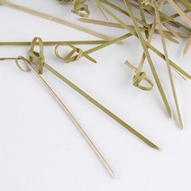 더담고 L15cm대나무 리본과일꽂이 청대꼬지 100P