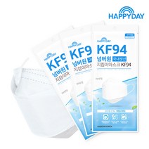 해피데이 넘버원지킴이 황사마스크 KF94 화이트 대형 100매, 1세트