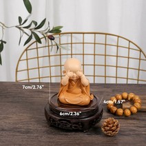 금불상 Kawaii 불교 승려 DIY 미니어처 분재 인형 부처님 동상 요정 자동차 장식품 명상 홈 정원, 04 Small 4