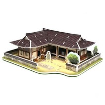 전통 가옥 입체 퍼즐 DIY 세트 조립 만들기 초가집 기와집 물레방앗간 미술 놀이 교구 초등학생 학교 학원