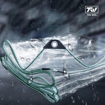 비닐 막 포차 천막 테라스 PVC 방풍 방수 - 3m x 4m