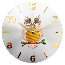 세은디자인 황금부엉이S 골드 벽시계, 실버