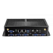 팬리스 미니 PC 인텔 코어 i3 4005U i5 4200U i7 4500U 6x RS232 DB9 2x 기가비트 이더넷 4G LTE WiFi HDMI VGA 6xUSB Windo, 8G RAM 256G SSD WiFi, Intel Celeron 2955U