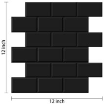 붙이는 벽지 셀프 웨인스코팅 템바보드 풀바른대형 30.5x30.5 붙이는 벽 스티커 껍질과 스틱 3D 지하철 타, 19 VP118_01 1 piece