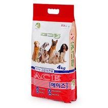 도그랑 에이스 1세이상 고급 성견용 4kg 사료 리필, 1, 1개