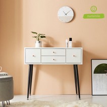 모던 심플 깊은수납 파우더룸 입식 화장대 (90cm 3색) 학생 10대 심플가구, 화이트화이트