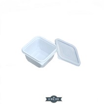 일회용 사각 소스용기 사각소스컵 대 흰색 100개