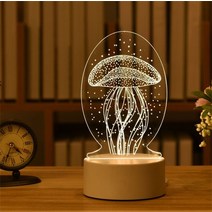 달조명 무드등 인테리어 조명 아기방 천장등 대형 3d led 야간 네온 램프 웨딩 침실, 17 - 해파리