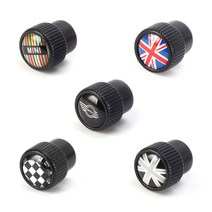 MINI 미니쿠퍼 미니쿠페 타이어 공기 밸브캡 4PC, 스트라이프/블랙