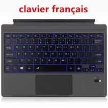 microsoft surface pro 6 2018 pro 5 pro 7 pro 4 pro 3 go 2 keyboard 태블릿 키보드 백라이트 무선 블루투스 키보드, 서피스 프로 6용, 표면 스페인어 d