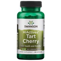 Swanson Hiactives Tart Cherry 스완슨 타트 체리 60 캡슐, 1개, 기본