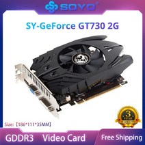 Soyo new nvidia gpu gtx1650 1630 gt1030 730 4g2g 그래픽 카드 gddr5 메모리 게임 비디오 카드 128bit pci express x16 3, gt730 2g DDR3