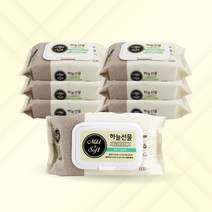 하늘선물 캡형 물티슈 100매 x 7개/일회용 청소 도톰, 단품