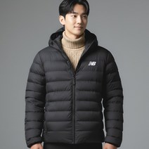 뉴발란스 패딩 에센셜 후드 자켓 남자용