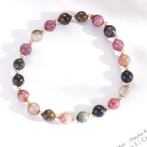 DFMEI 바두 천연 크리스탈 팔찌 여삼계 진주 벽새 14k 골드 트레이닝 비즈 미니멀입니다.손장식을 달아놓다