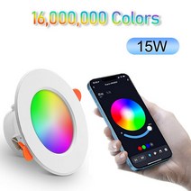 하이라이트 조명 LED Downlight WiFi Tuya 스마트 라이프 디밍 블루투스 램프 10W 15W RGB 변경 따뜻한 차, 05 10W Tuya Bluetooth