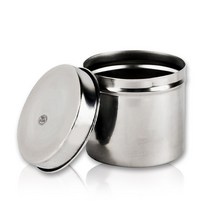 뷰티이너스 위생 원형 솜통(8cm) 스텐 알콜 솜통 피부미용자격증재료