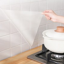 주방 싱크대 오염방지 시트지 욕실벽 타일 오염 방지 투명필름 방수벽지 2P