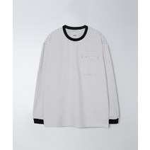 [정품] 인더로우 스트라이프 CREW PANEL LONG S리VES - WHITE 769703