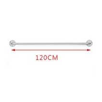 벽행거 철제행거 ㄷ자 철제행거 가로 120cm 벽고정식 옷가게 매장용 옷걸이 행거 여성의류 쇼핑몰, 나노 실버 라운드 120CM