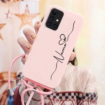 맞춤형 이름 텍스트 케이스 샤오미 레드미 노트 8 9 10 7 프로 9S 9A 9C 8T 10C 12C 10A 스타 랜야드 커버 436925, For Redmi 10 (4G), M1-Rope pink_Custom Name