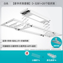 【신상】굿 마담 스텔스 전동 빨래건조대 베란다 히든폴딩 자동 스마트 리프트 쿨링, 02 【D-3281+20알루미늄 옷걸이】화이트