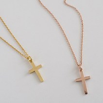 실버폭스 스몰 크로스 실버목걸이 2color 골드 십자가 실버 목걸이