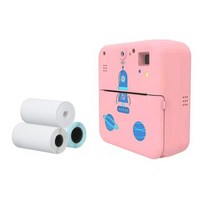 즉석카메라 즉석사진기 플로라이드 미니 포토 프린터 즉석 인쇄 카메라 무선 열 라벨 롤, 푸른