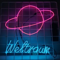 몽환적인 행성 레터링 네온사인 NEON 집들이선물 홈바꾸미기 인테리어소품 무드등, 초록